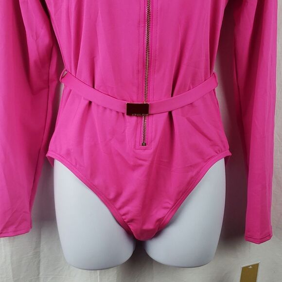 Michael Kors Women's 12 Hot Pink One Piece Swimwear - Picture 5 of 12